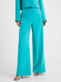 Echo Crepe Wide Leg Trousers Jaded Teal French Connection US at French Connection