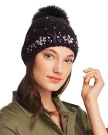 Echo Fur Pom-Pom Embellished Beanie Bloomingdales at Bloomingdales