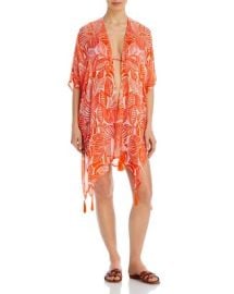 Echo Woodcut Floral Duster Swim Cover-Up Bloomingdales at Bloomingdales