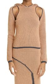 Eckhaus Latta Pixel Cotton Blend Hoodie in Sandstone  at Nordstrom