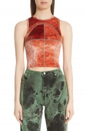 Eckhaus Latta Shiny Velour Fitted Tank   Nordstrom at Nordstrom