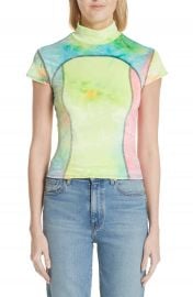 Eckhaus Latta Tie Dye Mock Neck Tee   Nordstrom at Nordstrom