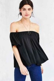 Ecote Mara Off-The-Shoulder Top in Black at Urban Outfitters