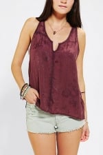 Ecote Silky Jacquard Tank Top at Urban Outfitters