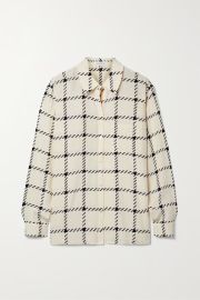 Ecru Aspen checked crepe shirt ANINE BING NET-A-PORTER at Net a Porter