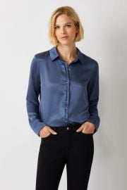 Ecru Designs Steel Swank Classic Blouse in Steel Verishop at Verishop