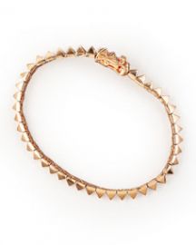 Eddie Borgo Rose Gold Pyramid Tennis Bracelet at Neiman Marcus