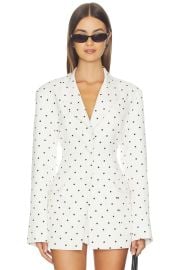 Edel Blazer in Blanc Pin Dot at Revolve