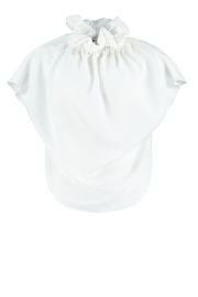 Edeline Lee - Ruff Blouse Ivory Georgette Champion EDELINE LEE at Edeline Lee