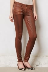 Edgemont leather coated jeans at Anthropologie