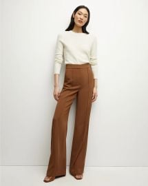 Edia Matte Crepe Pant in Deep Ochre at Veronica Beard