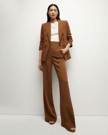 Edia Matte Crepe Pant in Deep Ochre at Veronica Beard