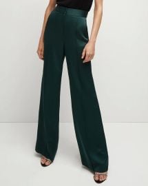 Edia Satin Wide Leg Pant at Veronica Beard