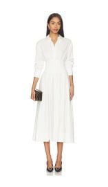 Edie Corset Button Down Midi Dress at Revolve