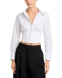 Edie Corset Button Down Top at Bloomingdales
