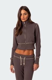 Edikted Alexia Zip-Up Sweatshirt | Pacsun at PacSun