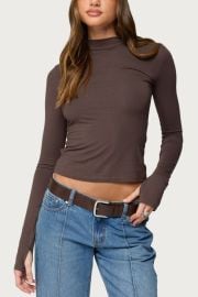 Edikted Binta Mock Neck Long Sleeve Top at Urban Outfitters