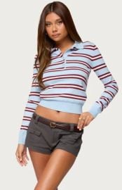 Edikted Brayden Striped Polo Sweater | Pacsun at PacSun