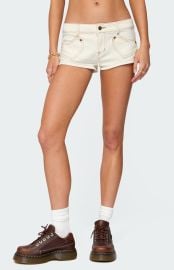 Edikted Hearts Low Rise Micro Denim Shorts PacSun at PacSun