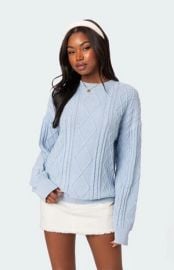 Edikted Jessy Cable Knit Oversized Sweater | Pacsun at PacSun