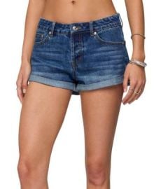 Edikted Rylin Low Rise Denim Shorts Bloomingdale39s at Bloomingdales