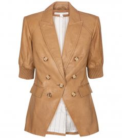 Edra Dickey leather blazer at Mytheresa