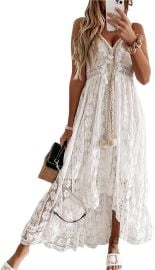 Efasys Floral V Neck Boho Dress at Amazon