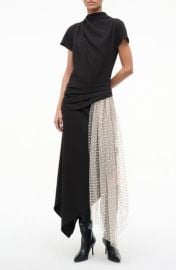 Effie Drape Mock Neck Asymmetric Maxi Dress at Nordstrom