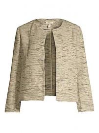 Eileen Fisher - Cotton Roundneck Cropped Jacket at Saks Fifth Avenue