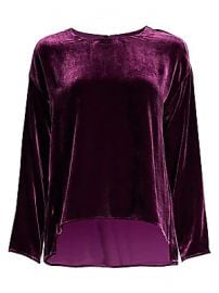 Eileen Fisher - Drape Velvet Silk Top at Saks Fifth Avenue