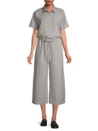 Eileen Fisher Classic Collar Wide Leg Jumpsuit at Saks Fifth Avenue