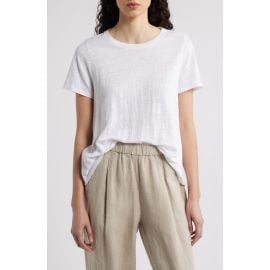 Eileen Fisher Crewneck Organic Linen T-Shirt at Nordstrom