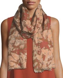 Eileen Fisher Digital Pathways SilkWool Scarf at Neiman Marcus