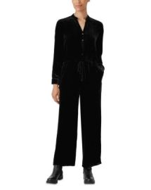 Eileen Fisher Straight Leg Velvet Jumpsuit Bloomingdales at Bloomingdales