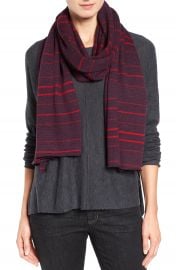 Eileen Fisher Stripe Merino Wool Jersey Scarf at Nordstrom