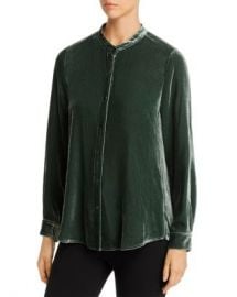 Eileen Fisher Velvet Button-Down Blouse Women - Bloomingdale s at Bloomingdales