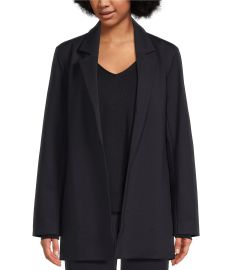 Eileen Fisher Washable Flex Ponte Knit Notch Lapel Collar Long Sleeve Open-Front Blazer Dillardx27s at Dillards