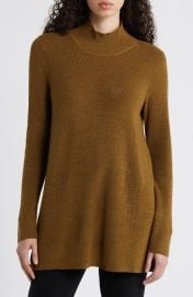 Eileen Fisher Wool Tunic Sweater in Gold Leaf at Nordstrom