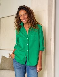 Eileen Relaxed Button-Up Shirt Green Denim Frank amp Eileen at Frank & Eileen