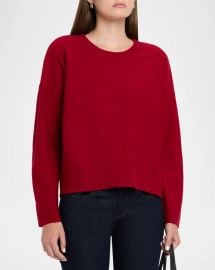 Eileen Sweater Crewneck Felted Wool Sweater at Neiman Marcus