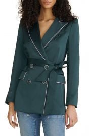 Eiza Belted Satin Jacket at Nordstrom