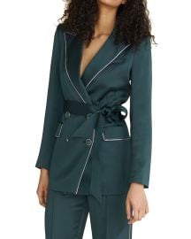 Eiza Belted Satin Jacket at Nordstrom