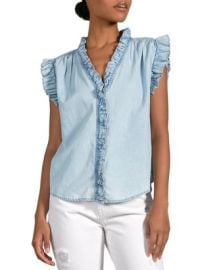 Elan Cotton Sleeveless Ruffle Top Bloomingdales at Bloomingdales