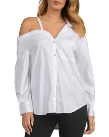 Elan One Shoulder Button Up Shirt Bloomingdales at Bloomingdales