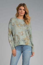 Elan SWP10919 Leaf Floral Print Sweater - Figgs at Figgs