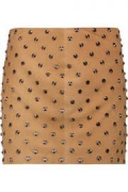 Elana studded suede mini skirt at The Outnet