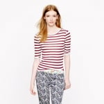 Elbow sleeve tee in stripe at J. Crew