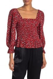 Electra Smocked Peplum Top at Nordstrom Rack