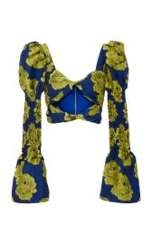 Electric Floral Brocade Top by Christian Siriano at Moda Operandi