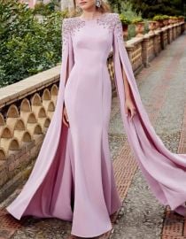 Elegant Beaded Sequined Lace Mermaid Satin Mother Of Bride Gown Wedding Evening at eBay